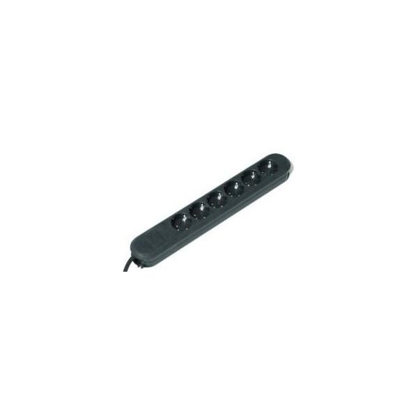 Bachmann SMART 6x Schuko H05VV-F 3G 1.50mm² 16A/3680W 3m, 3 m, Kunststoff, Schwarz, 6 AC-Ausgänge, 3680 W, 16 A