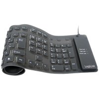 LogiLink Keyboard flexible waterproof, Kabelgebunden, USB...