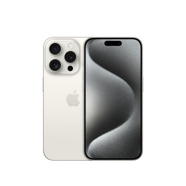 Apple iPhone 15 Pro , 15,5 cm (6.1"), 2556 x 1179 Pixel, 256 GB, 48 MP, iOS 17, Titan, Weiß