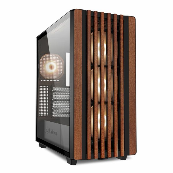 Sharkoon REBEL C70G RGB, Full Tower, PC, Schwarz, Holz, ATX, micro ATX, Mini-ITX, Metall, Gehärtetes Glas, Multi