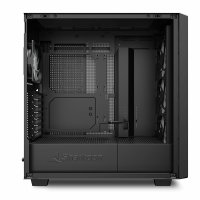 Sharkoon REBEL C70G RGB, Full Tower, PC, Schwarz, Holz, ATX, micro ATX, Mini-ITX, Metall, Gehärtetes Glas, Multi