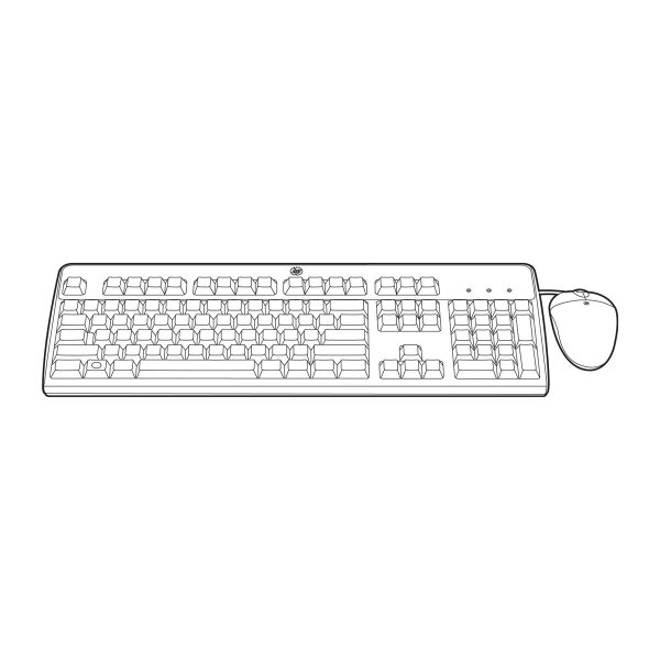 HP HPE 631358-B21, Kabelgebunden, USB, QWERTZ, Schwarz, Maus enthalten