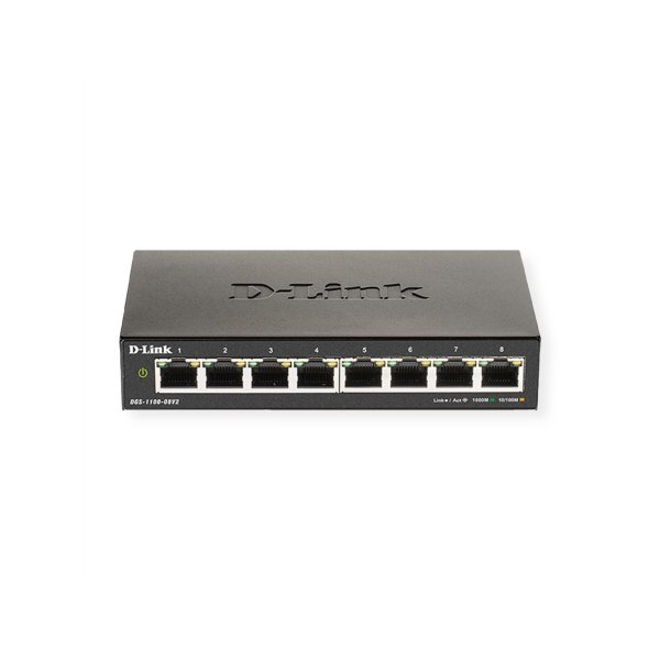 D-Link DGS-1100-08V2, Managed, L2, Gigabit Ethernet (10/100/1000)