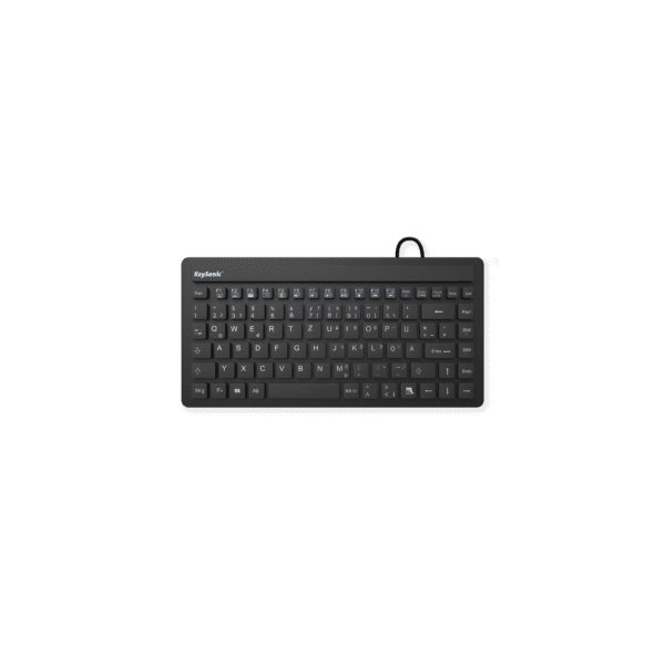 KeySonic KSK-3230IN, Mini, Kabelgebunden, USB, QWERTY, Schwarz