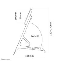 Neomounts Monitor-Tischhalterung, Freistehend, 10 kg, 25,4 cm (10"), 68,6 cm (27"), 100 x 100 mm, Schwarz