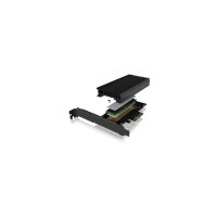 ICY BOX IB-PCI214M2-HSL, PCIe, M.2, PCIe 4.0, Schwarz,...