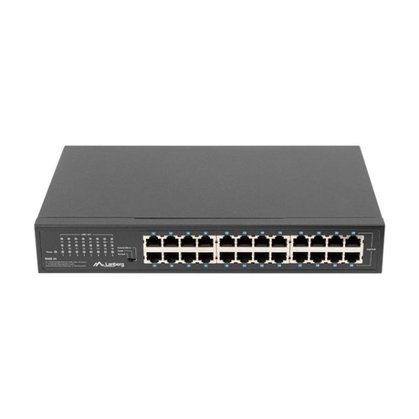 Lanberg RSGE-24, Unmanaged, Gigabit Ethernet (10/100/1000), Rack-Einbau, 1U