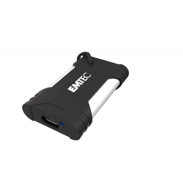 EMTEC X210G, 1000 GB, USB Typ-C, 3.2 Gen 2 (3.1 Gen 2), 1100 MB/s, 10 Gbit/s, Schwarz, Weiß