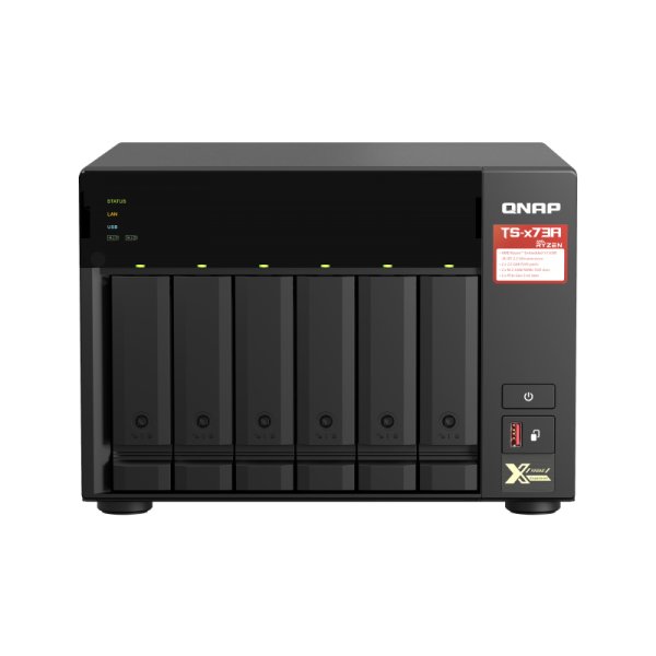 QNAP TS-673A, NAS, Tower, AMD Ryzen, V1500B, Schwarz