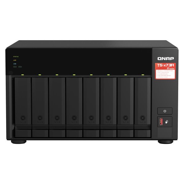 QNAP TS-873A, NAS, Tower, Ryzen Embedded, V1500B, Schwarz