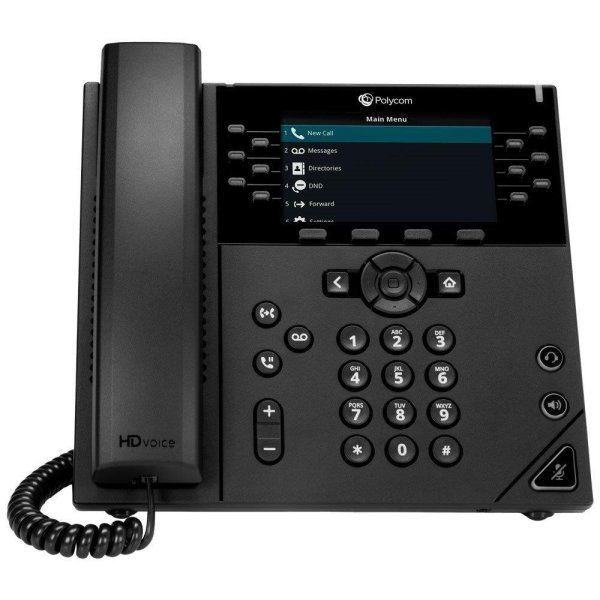 Poly 450 - IP-Telefon - Schwarz - Kabelgebundenes Mobilteil - Im Band - 12 Zeilen - Visual Conference Management