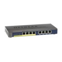 Netgear GS108PP, Unmanaged, Gigabit Ethernet (10/100/1000), Vollduplex, Power over Ethernet (PoE), Rack-Einbau, Wandmontage