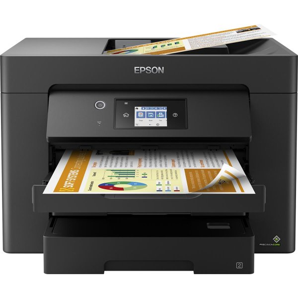 Epson WorkForce WF-7830DTWF, Tintenstrahl, Farbdruck, 4800 x 2400 DPI, Farbscan, A3, Schwarz