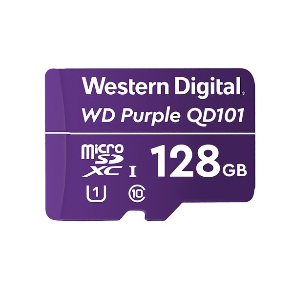 WD WD Purple SC QD101, 128 GB, MicroSDXC, Klasse 10, Class 1 (U1), Violett