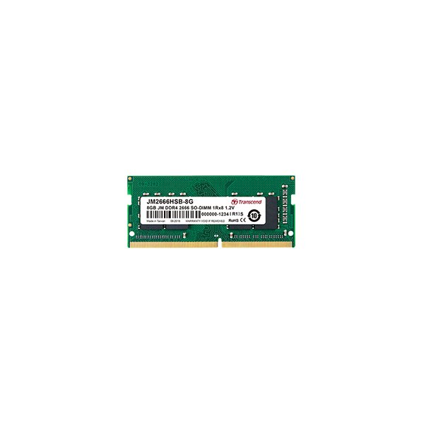 Transcend JetRam JM2666HSE-16G, 16 GB, 1 x 8 GB, DDR4, 2666 MHz, 260-pin SO-DIMM