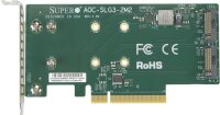 Supermicro AOC-SLG3-2M2, PCIe, M.2, Niedriges Profil,...