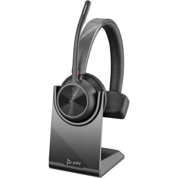 HP POLY Voyager 4310 USB-A Headset +BT700 Dongle, für Microsoft Teams zertifiziert, Kabellos, Büro/Callcenter, 122 g, Kopfhörer, Schwarz