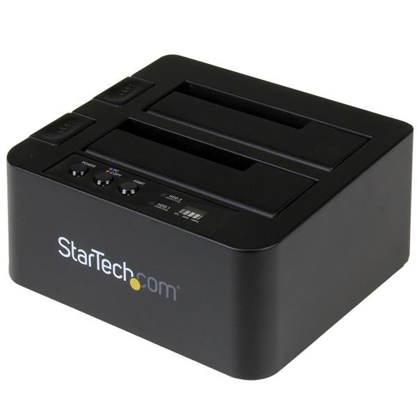 StarTech.com USB 3.1 (10 Gbit/s) Duplizierer Dockingstation für 2,5" & 3,5" SATA SSD/HDD Laufwerke - Clone / Kopierstation bis zu 28GB/min, 2.5,3.5", SATA, Serial ATA II, Serial ATA III, 36 W, 100-240 V, 1.5 A, 12 V