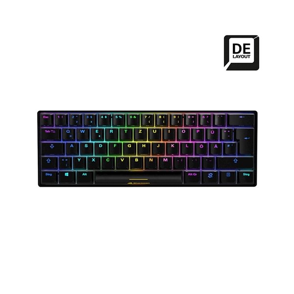 Sharkoon SKILLER SGK50 S4, Kabelgebunden, USB, Mechanischer Switch, QWERTZ, LED, Schwarz