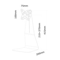 Neomounts Monitor-Tischhalterung, Freistehend, 10 kg, 25,4 cm (10"), 68,6 cm (27"), 100 x 100 mm, Silber