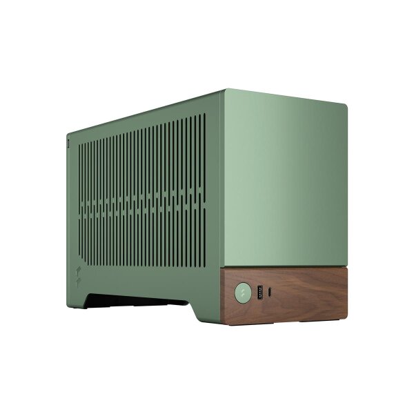 Fractal Design Terra, Small Form Factor (SFF), PC, Grün, Mini-ITX, Aluminium, Walnuss, 7,7 cm