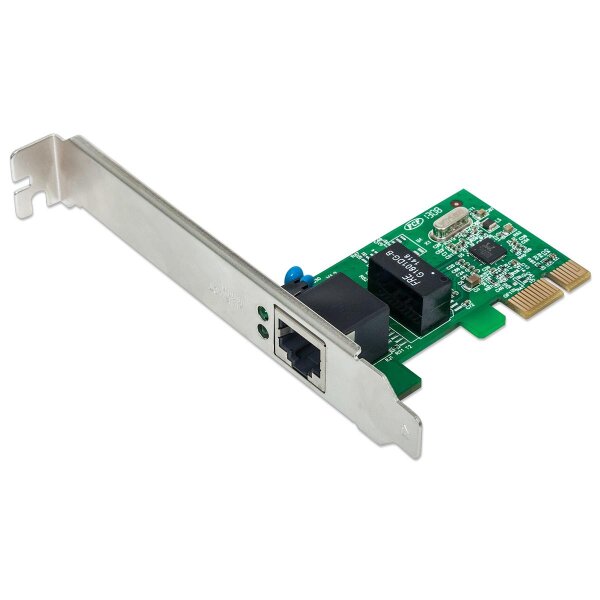 IC Intracom Intellinet Gigabit PCI-Express-Netzwerkkarte, 10/100/1000 Mbit/s PCI-Express-Netzwerkkarte, Eingebaut, Kabelgebunden, PCI Express, Ethernet, 1000 Mbit/s