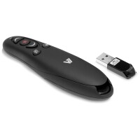 V7 Professional Wireless Presenter, RF, USB, 10,6 m, Schwarz