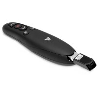 V7 Professional Wireless Presenter, RF, USB, 10,6 m, Schwarz