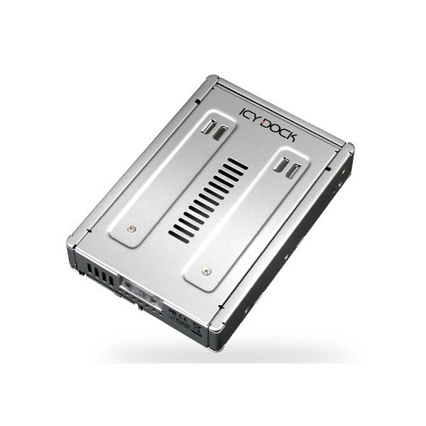 Icy Dock MB982IP-1S-1, HDD, SSD, SATA, 2.5", 6 Gbit/s, Silber, SECC