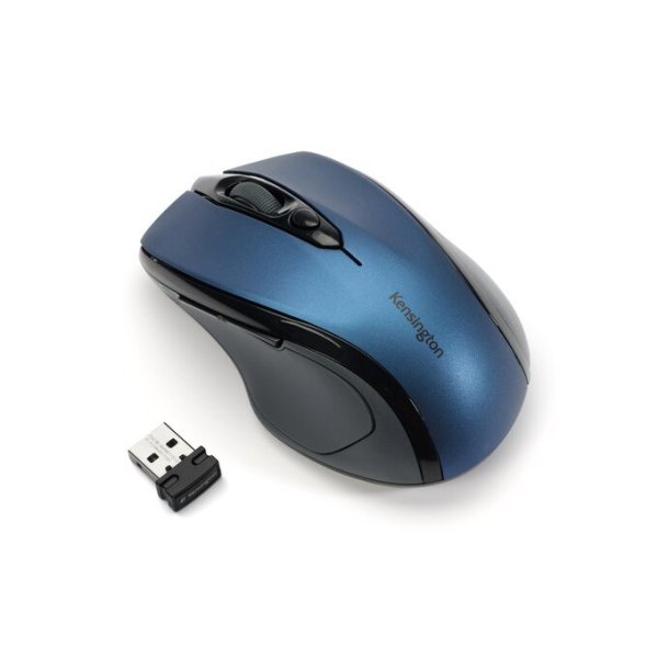 Kensington Pro Fit® kabellose Mid-Size-Maus – saphirblau, rechts, Optisch, RF Wireless, 1750 DPI, Blau