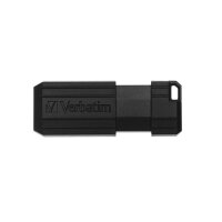 Verbatim PinStripe - USB-Stick 16 GB - Schwarz, 16 GB, USB Typ-A, 2.0, 8 MB/s, Dia, Schwarz