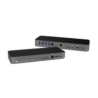 OWC OWCTB3DK14PSG, Kabelgebunden, Thunderbolt 3, 85 W, 3,5 mm, Grau, MicroSD (TransFlash), MicroSDHC, MicroSDXC, SD, SDHC, SDXC