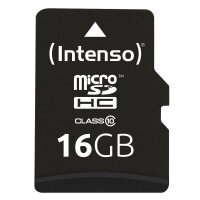 Intenso 16GB MicroSDHC, 16 GB, MicroSDHC, Klasse 10, 25...