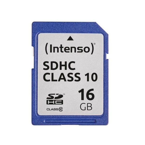 Intenso SD Karte Class 10, 16 GB, SDHC, Klasse 10, 25 MB/s, Schockresistent, Temperaturbeständig, Röntgensicher, Schwarz