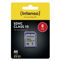 Intenso SD Karte Class 10, 8 GB, SDHC, Klasse 10, 25...