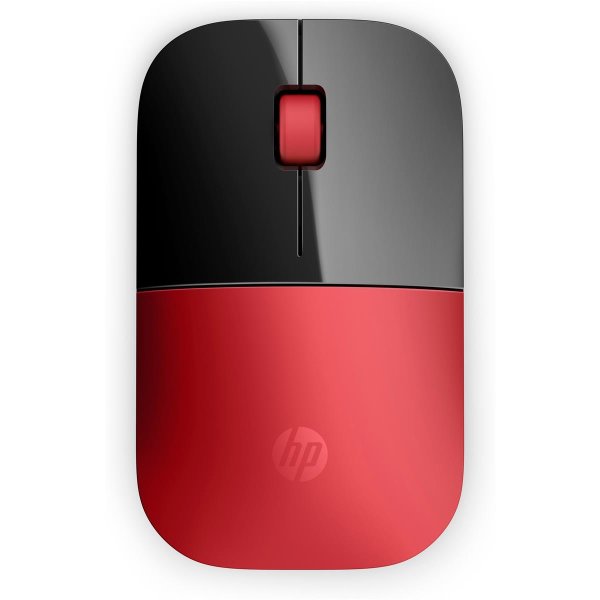 HP Z3700 Wireless-Maus, Rot, Beidhändig, Optisch, RF Wireless, 1200 DPI, Schwarz, Rot