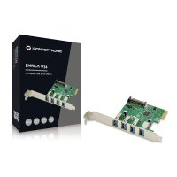 Conceptronic EMRICK U34, 4-Port-USB-3.0 PCI-Express-Karte, PCIe, USB 3.2 Gen 1 (3.1 Gen 1), Grün, PC, Passiv, China