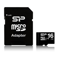 Silicon Power SP016GBSTH010V10SP, 16 GB, MicroSDHC,...