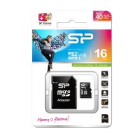 Silicon Power SP016GBSTH010V10SP, 16 GB, MicroSDHC, Klasse 10, UHS-I, 40 MB/s, Class 1 (U1)