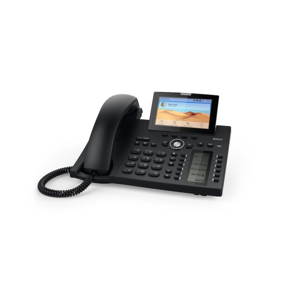 Snom D385, IP-Telefon, Schwarz, Kabelgebundenes Mobilteil, Tisch/Wand, Im Band, Out-of band, SIP-Info, 12 Zeilen