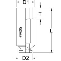 KS TOOLS 515.1430-E, Steckschlüsselbuchse, 1 Kopf/Köpfe, 3/4", Verchromtes Molybdän, 90 mm, 680 g