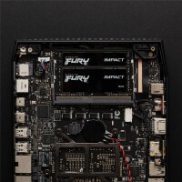 Kingston FURY 32GB 2666MT/s DDR4 CL15 SODIMM (Kit of 2) 1Gx8 Impact, 32 GB, 2 x 16 GB, DDR4, 260-pin SO-DIMM