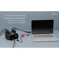 i-tec USB-C/USB-A Metal Charging + data HUB, 15W per port, 10x USB-C, Drinnen, AC, 12 V, Schwarz