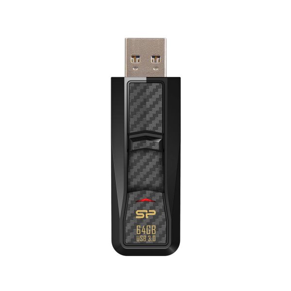 Silicon Power Blaze B50, 64 GB, USB Typ-A, 3.2 Gen 1 (3.1 Gen 1), Dia, 8,3 g, Schwarz