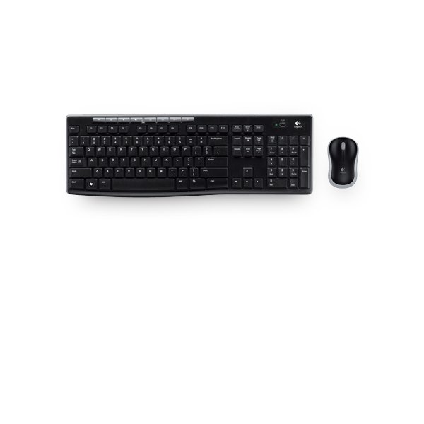 Logitech Wireless Combo MK270, Volle Größe (100%), Kabelgebunden, RF Wireless, QWERTZ, Schwarz, Maus enthalten