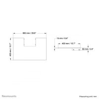 Neomounts Multimedia-Halterung, Regal, Schwarz, 3 kg, 600 mm, 400 mm, 50 mm