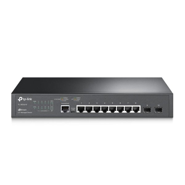 TP-LINK Omada SG3210, Managed, L2/L3, Gigabit Ethernet (10/100/1000), Rack-Einbau, 1U