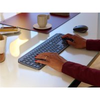 Logitech Mx Keys For Business, Volle Größe (100%), Kabellos, Bluetooth, AZERTY, Graphit