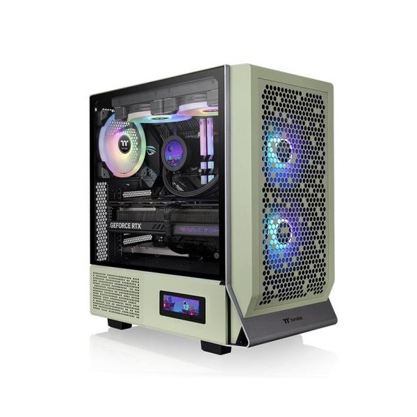 Thermaltake Ceres 300 TG, Midi Tower, PC, Grün, ATX, EATX, micro ATX, Mini-ITX, Gehärtetes Glas, 18,5 cm