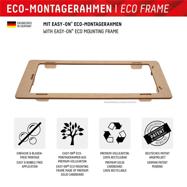 E.V.I. Displex Panzerglas (10H) für Samsung Galaxy A35/A55 5G, Eco-Montagerahmen, Full Cover, Samsung, Galaxy A35/A55 5G, Schmutzabweisend, Kratzresistent, Schockresistent, Stoßfest, Schwarz, Transparent, 1 Stück(e)